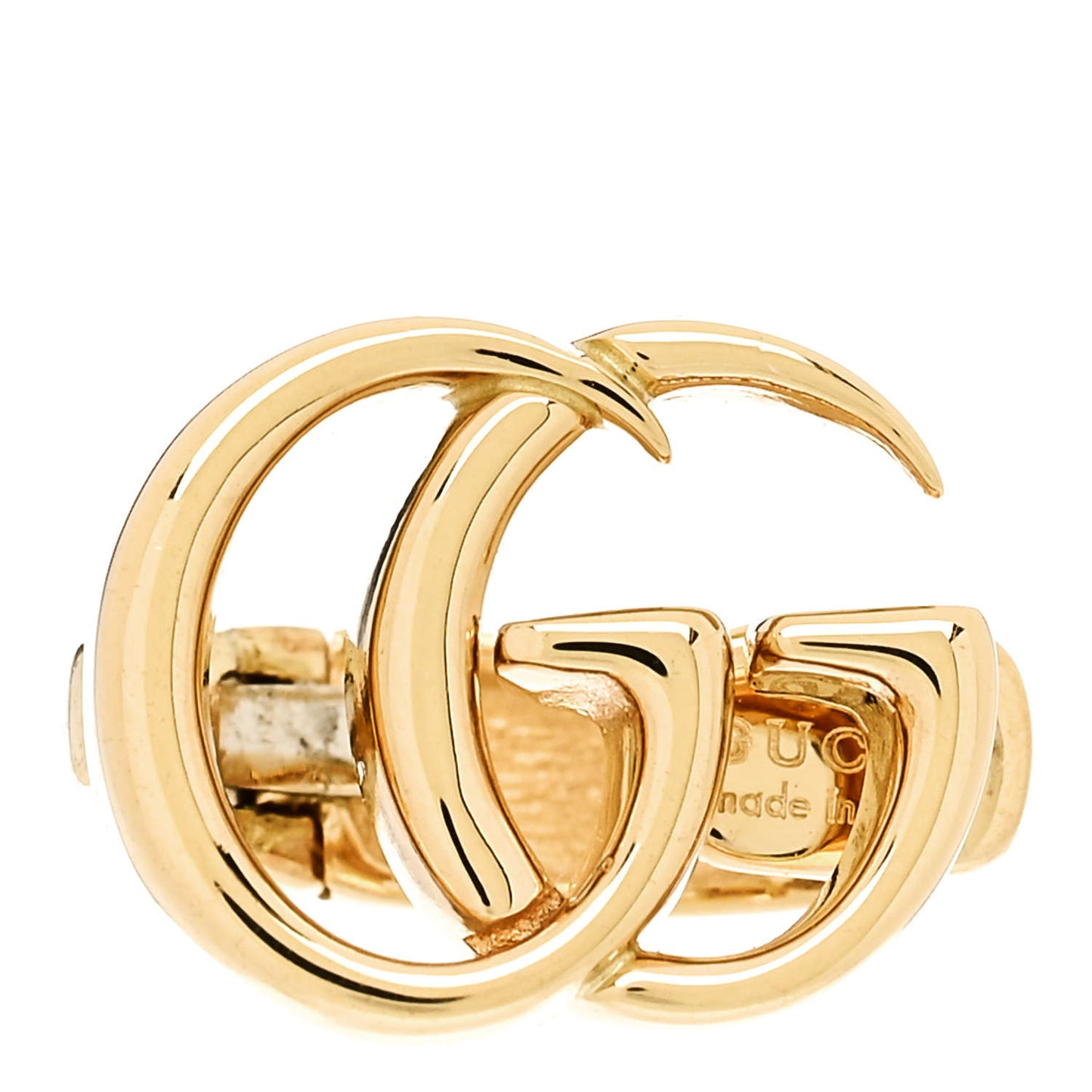 18K Yellow Gold Double G Single Ear Cuff Earring
