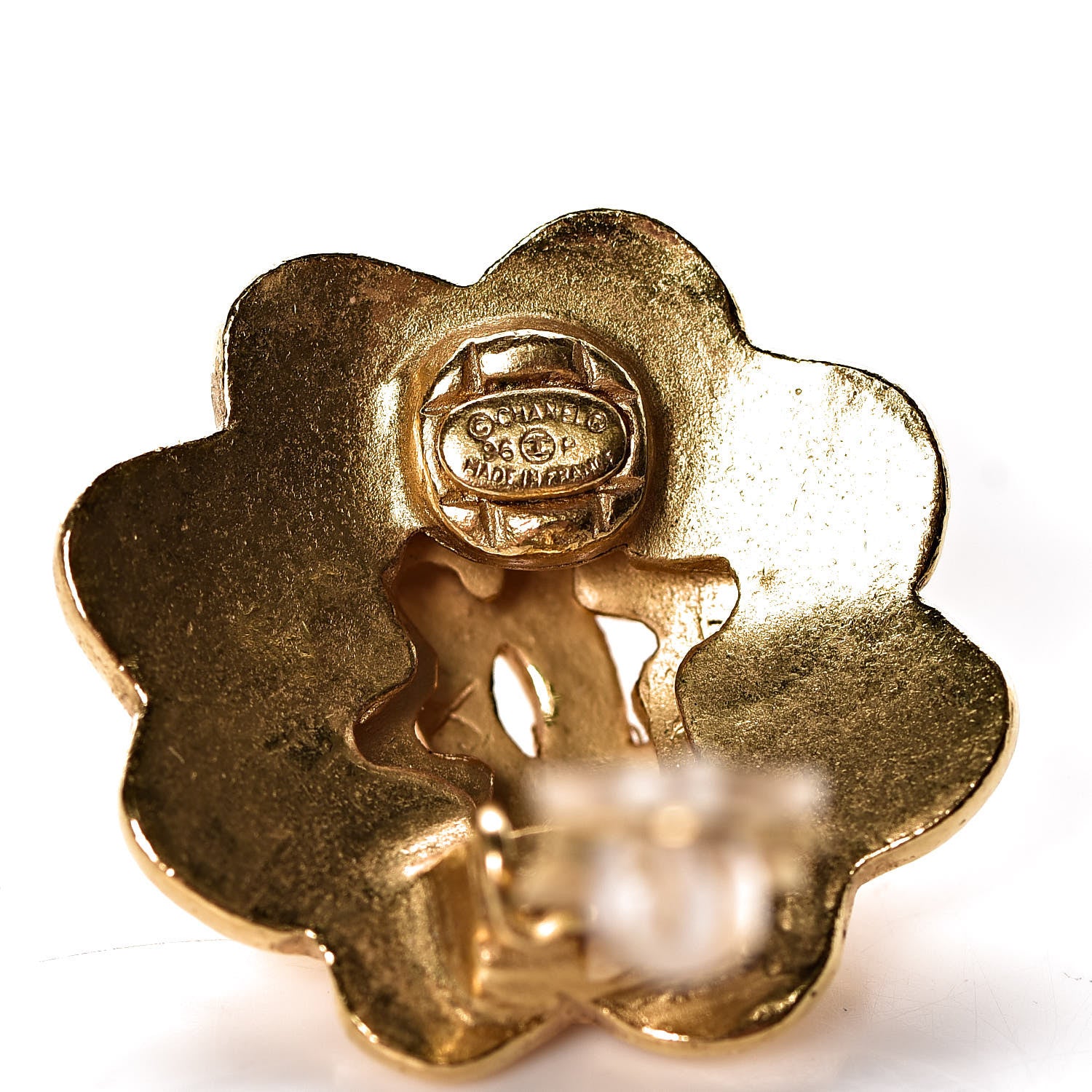 Chanel CC Clip On Earrings Gold 4 of 4