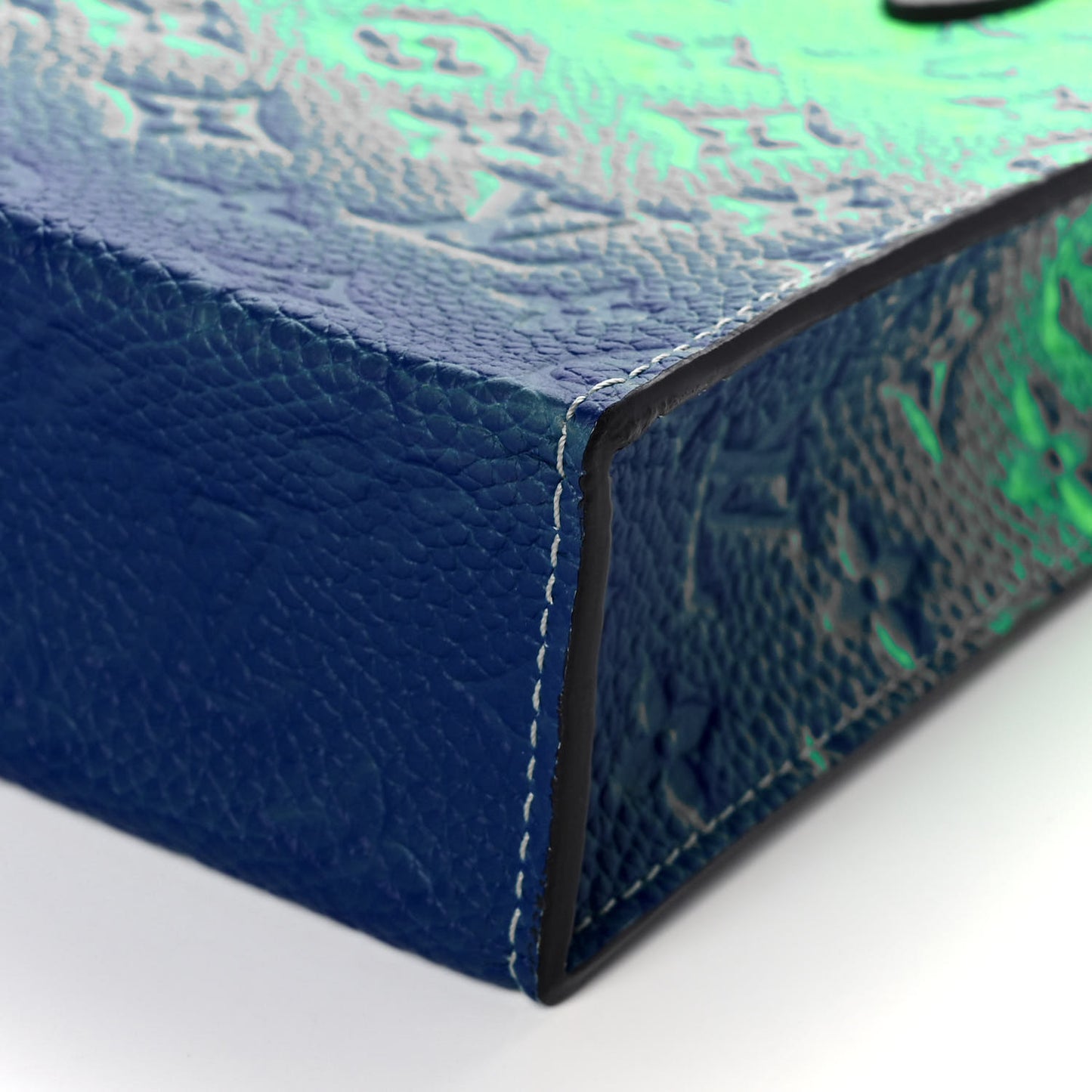 Taurillon Illusion Sac Plat XS Bleu Vert