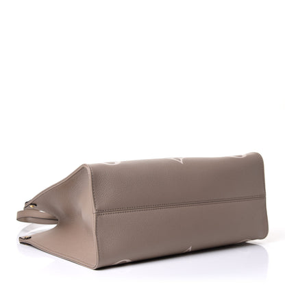 Louis Vuitton Empreinte Monogram Giant Onthego MM Tourterelle Creme 4 of 9