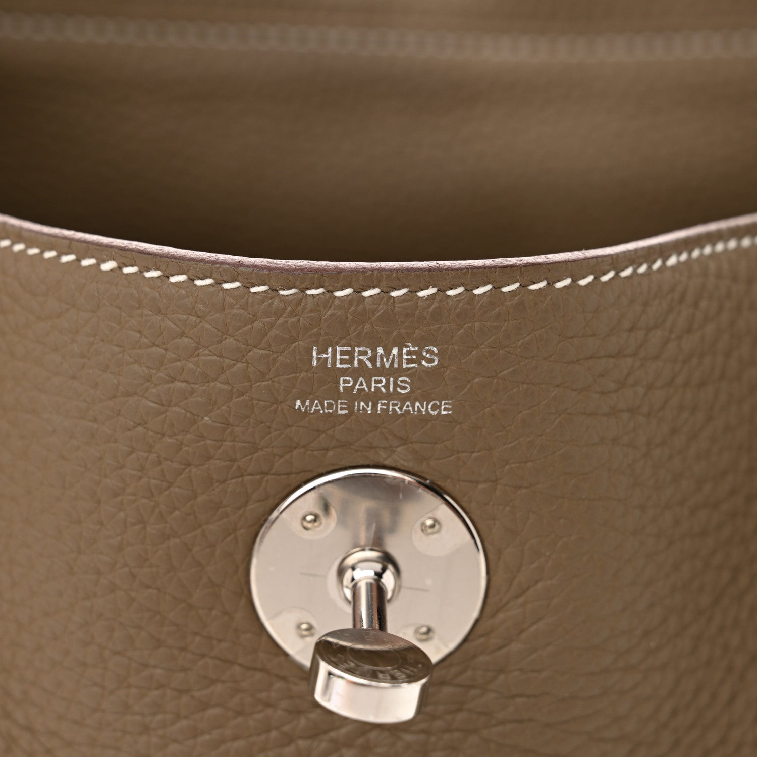 Hermes Taurillon Clemence Lindy 26 Etoupe 6 of 12