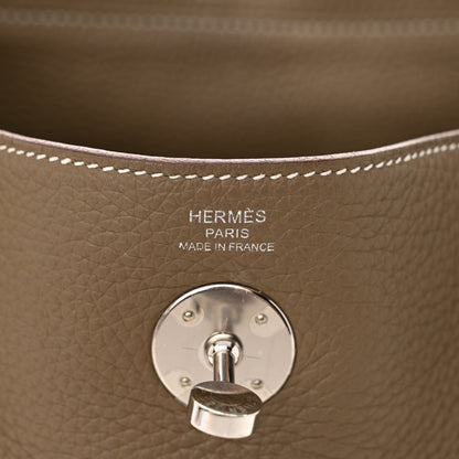 Hermes Taurillon Clemence Lindy 26 Etoupe 6 of 12