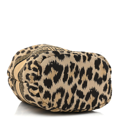 Christian Dior Canvas Mizza Embroidered Leopard DiorTravel Pouch Beige 4 of 10
