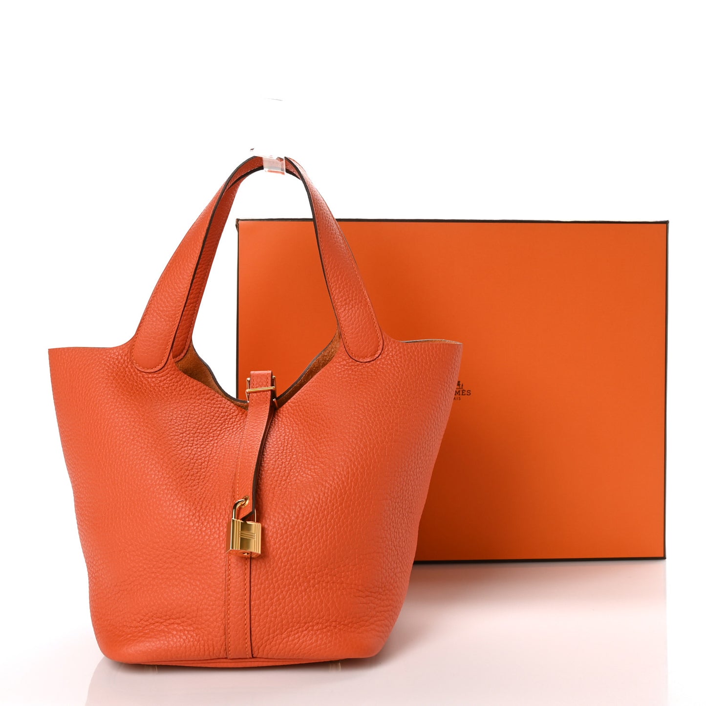 Taurillon Clemence Picotin Lock 22 MM Orange