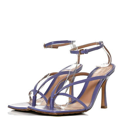 Bottega Veneta Lambskin Stretch Multi Strap 90mm Sandals 37 Lavender 3 of 12
