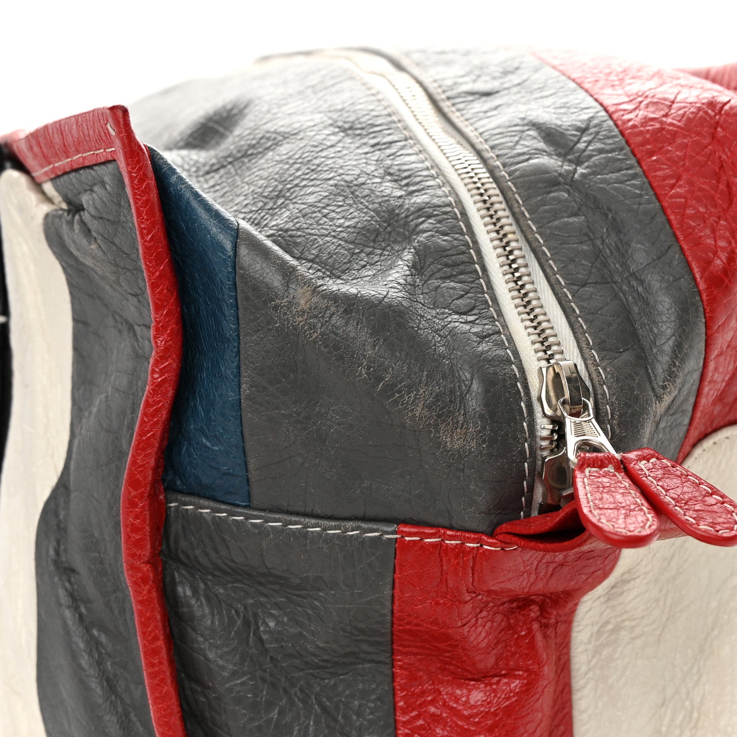 Balenciaga Agneau Arena Multicolore Medium Bazar Shopper Tote Grey White Black Red Blue 19 of 22