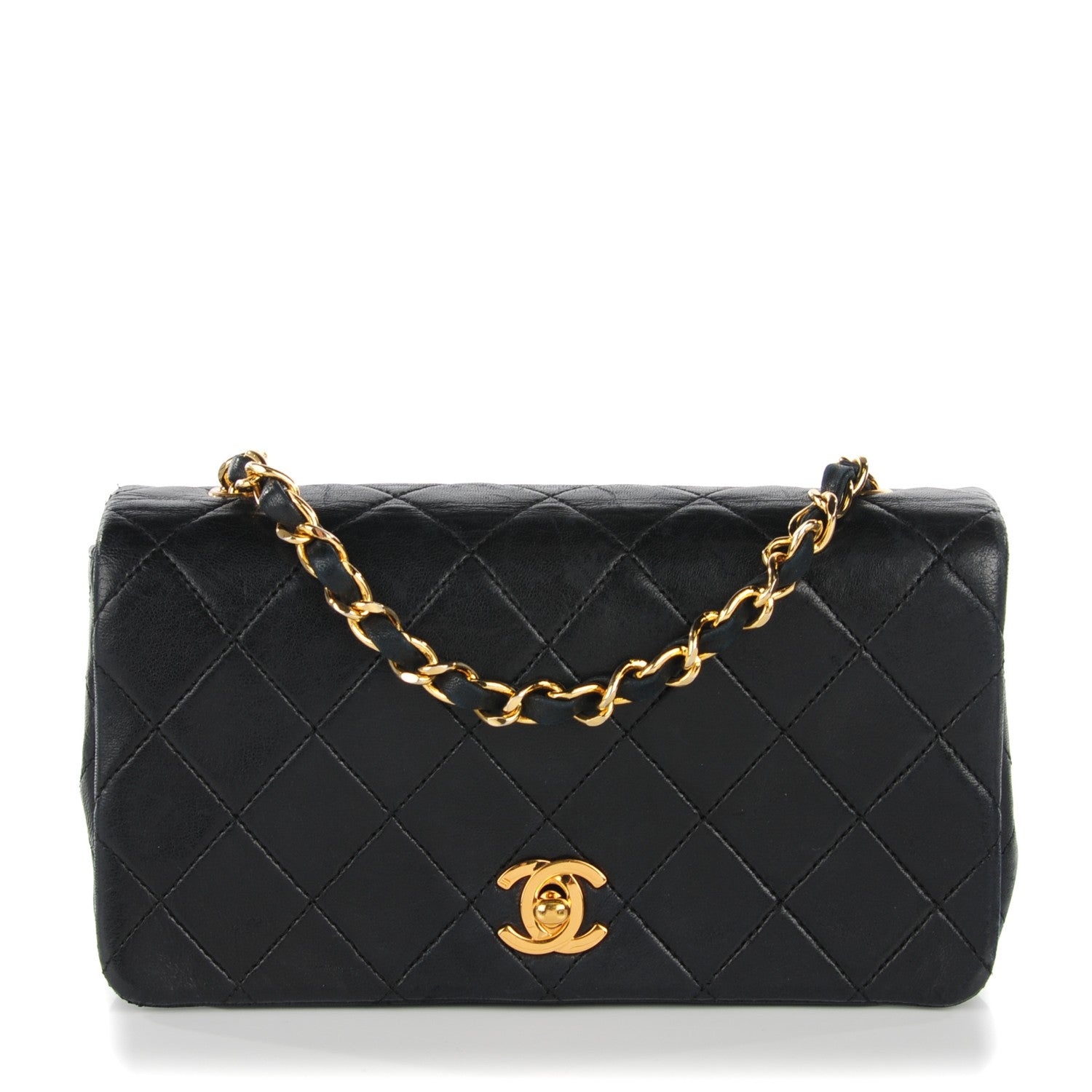 Chanel Lambskin Quilted Mini Flap Black 1 of 9