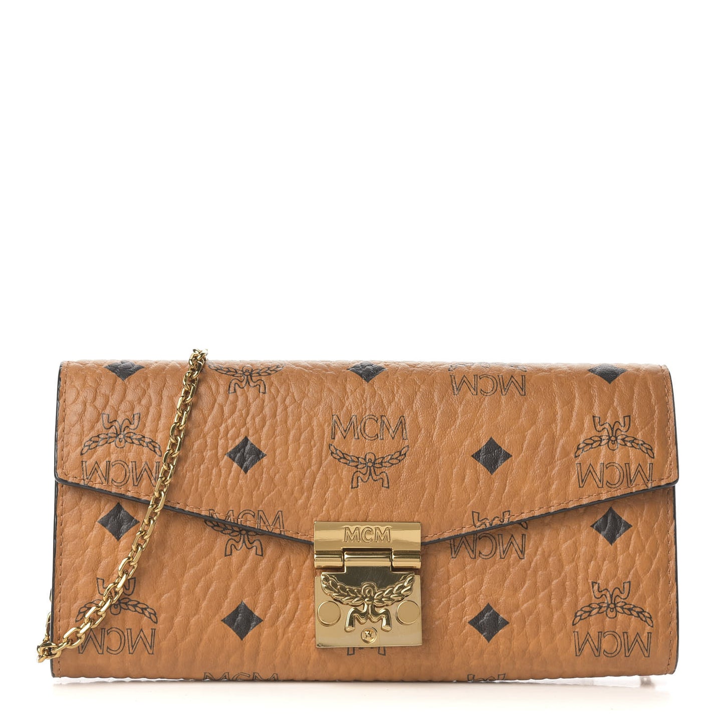 Visetos Large Patricia Wallet On Chain Cognac