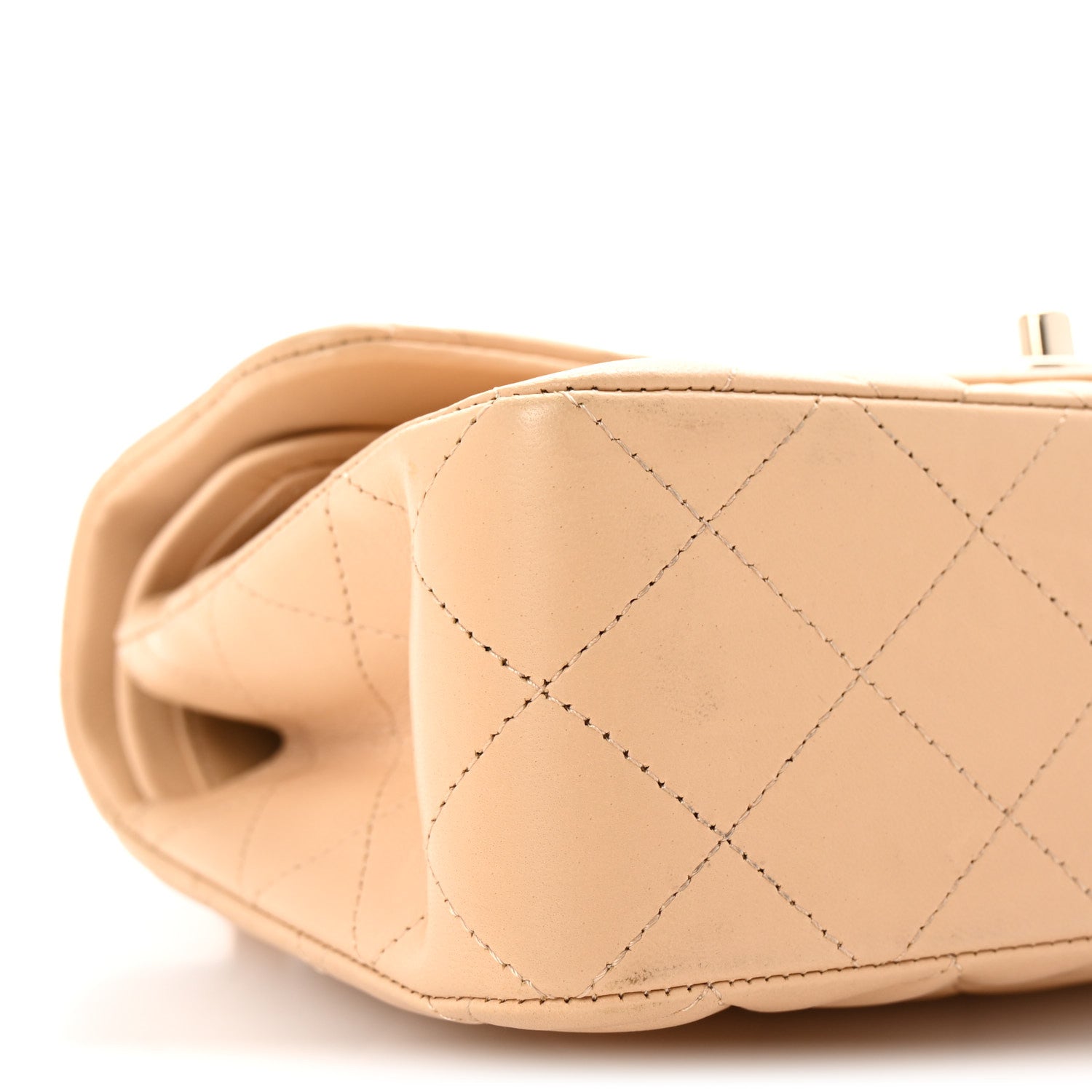 Chanel Lambskin Quilted Small Double Flap Beige 9 of 10