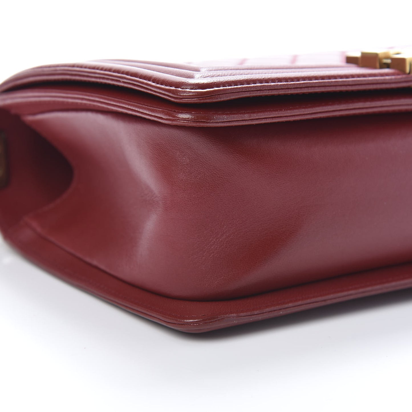Lambskin Quilted Medium Boy Flap Red