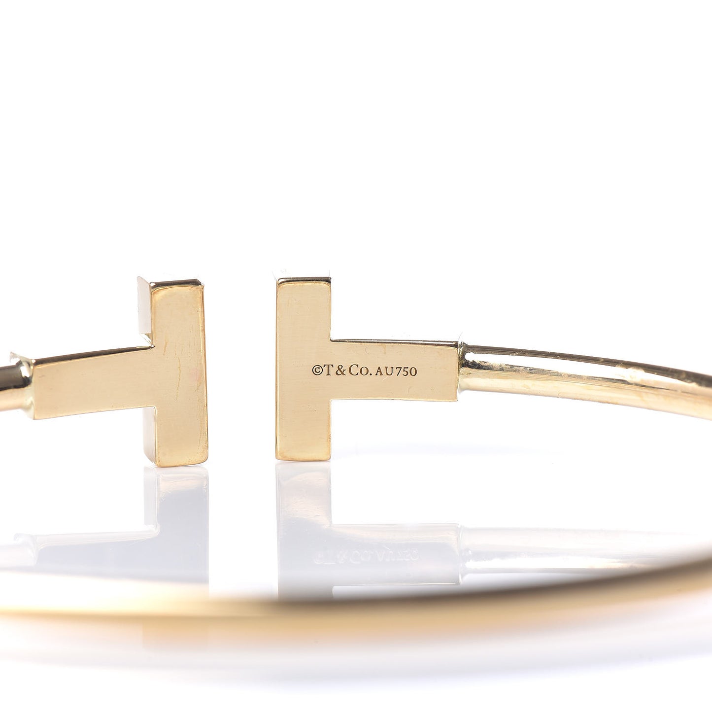 18K Yellow Gold T Wire Bracelet