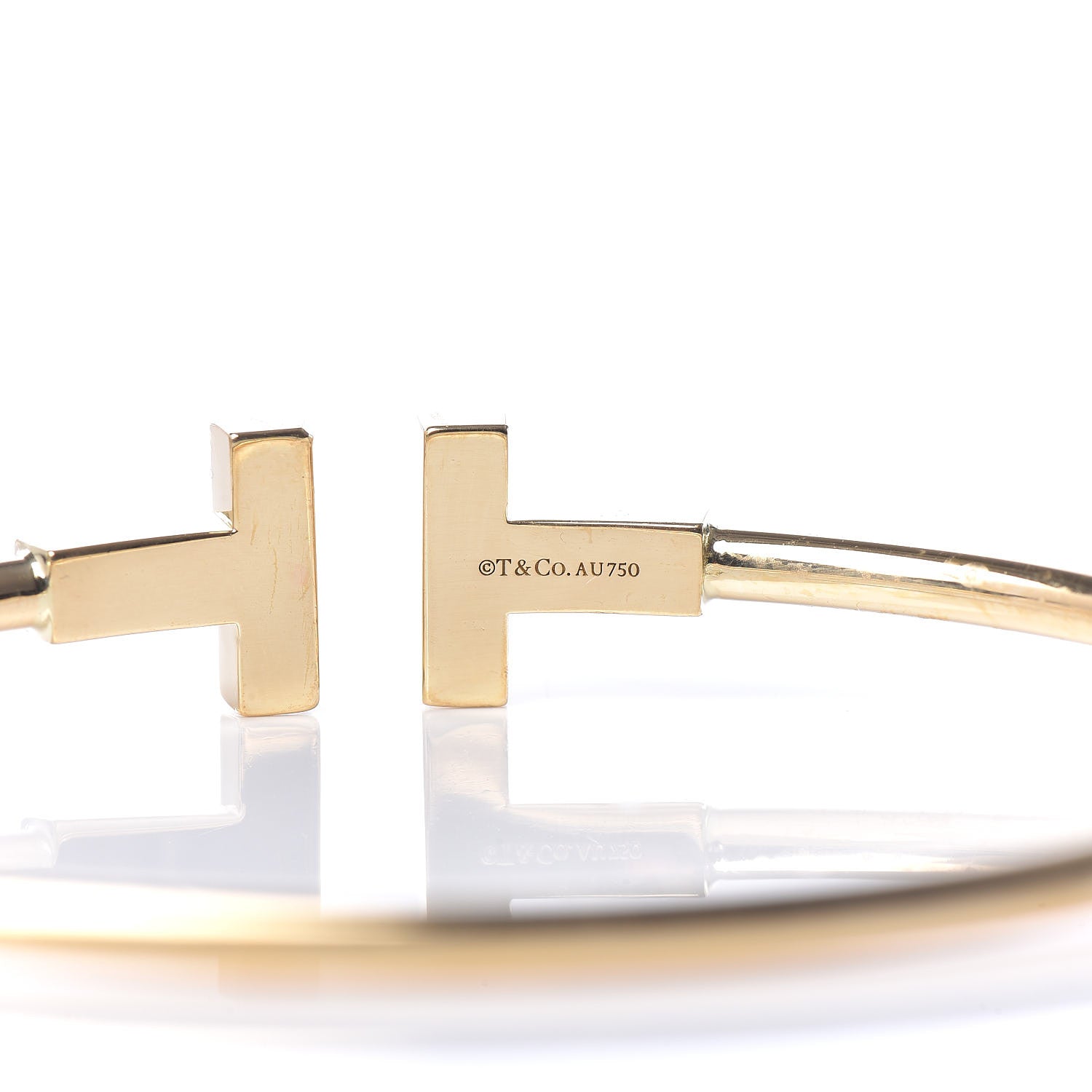 Tiffany 18K Yellow Gold T Wire Bracelet 4 of 4