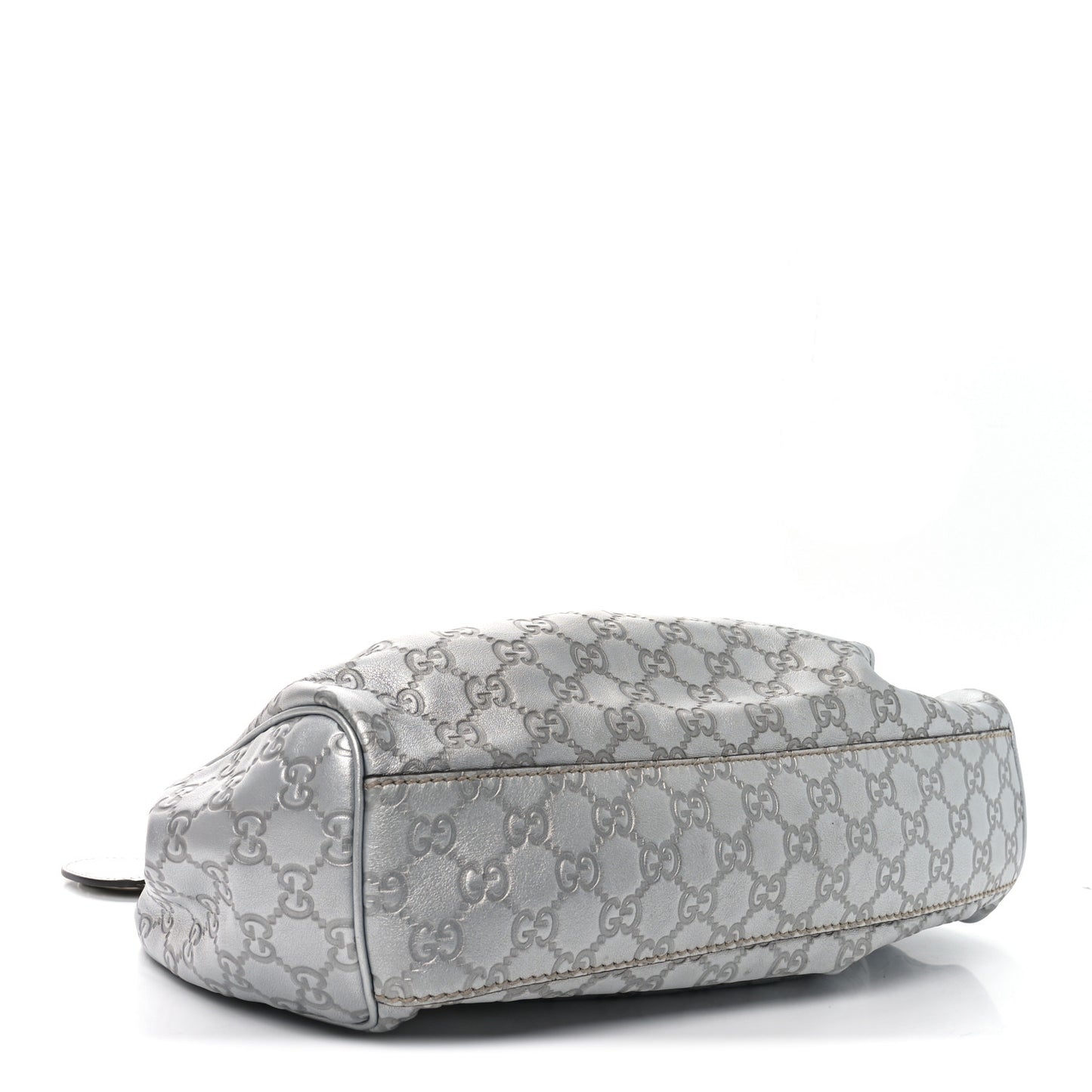 Guccissima Medium Sukey Tote Silver