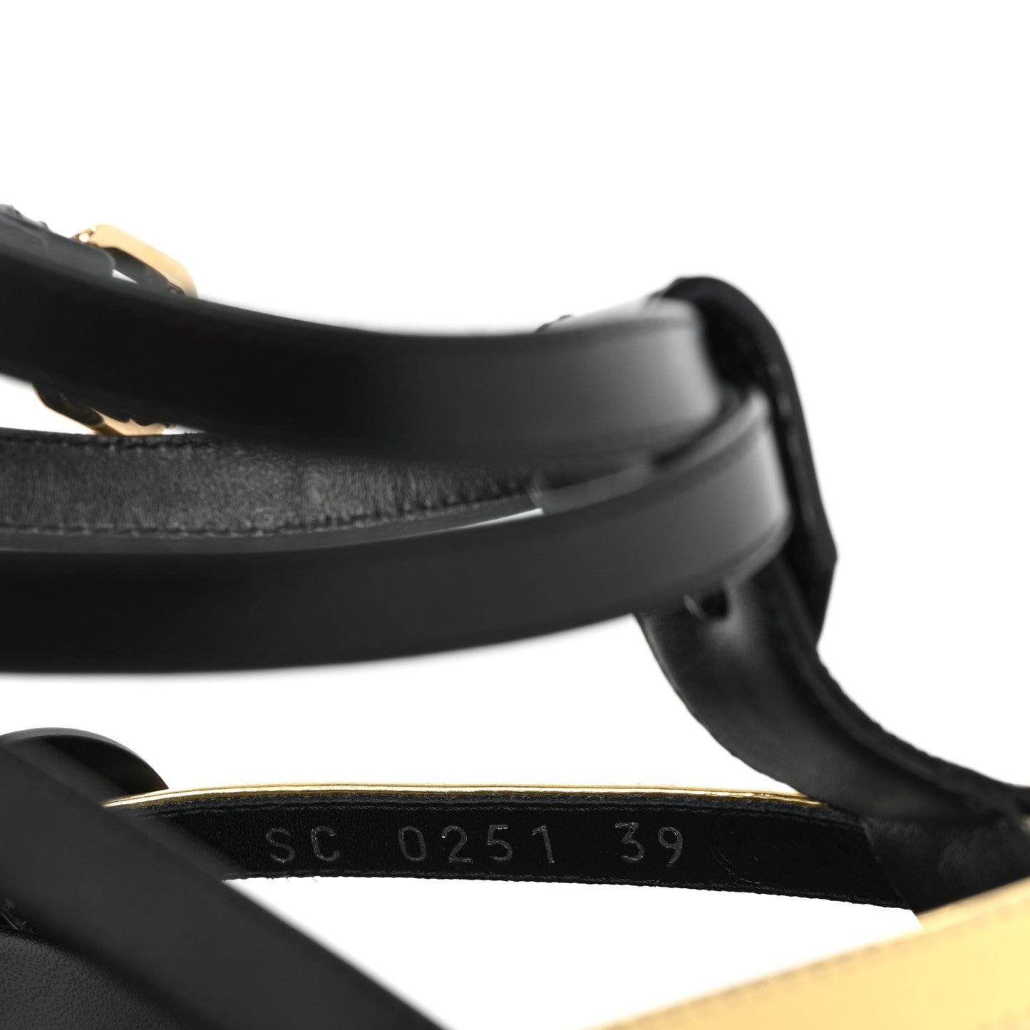 Patent Calfskin Monogram Pool Pillow Comfort Sandals 39 Gold Black Brown