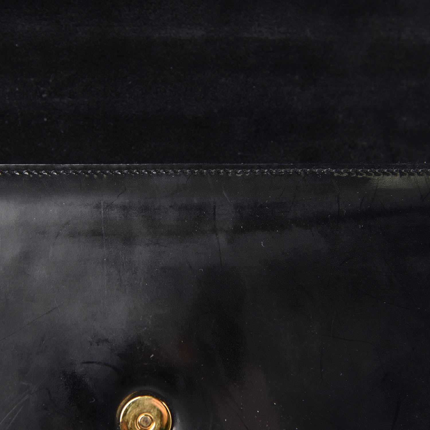 Saint Laurent Patent Cassandre Tassel Clutch Black 13 of 14