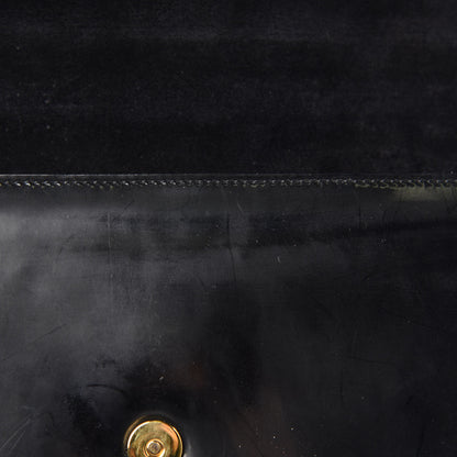 Saint Laurent Patent Cassandre Tassel Clutch Black 13 of 14