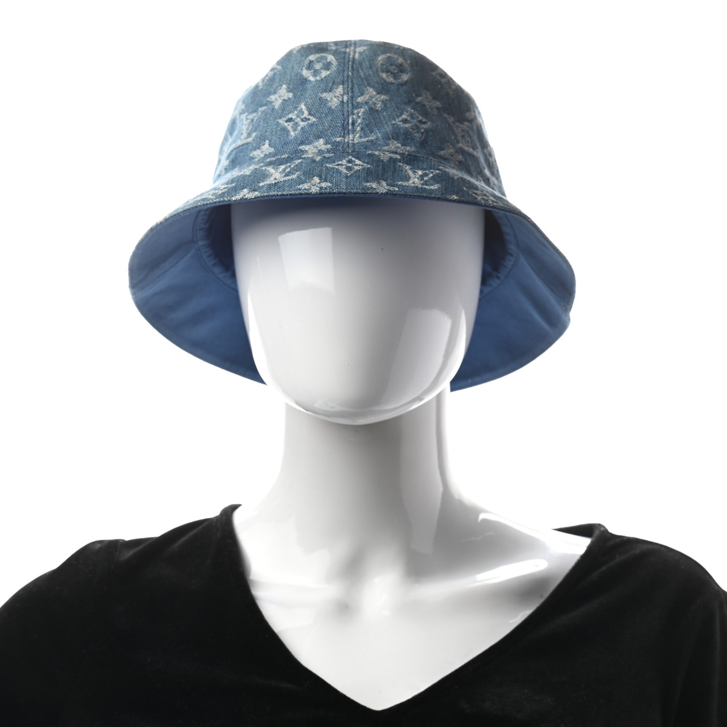 Monogram Denim Transformable Bob Bucket Hat 58 Blue