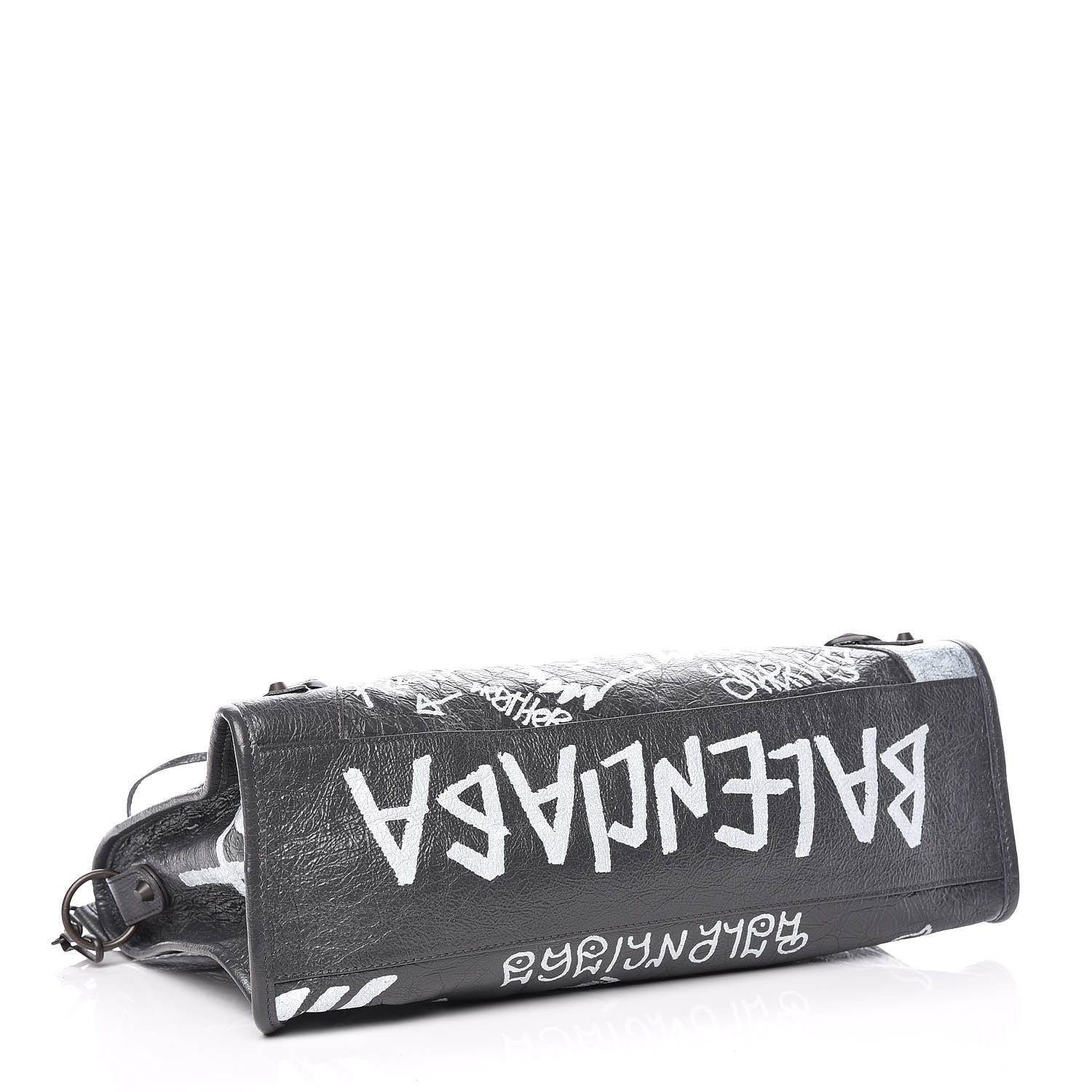 Balenciaga Agneau Arena Graffiti All Over Classic Hardware City Gris Fossile White 4 of 9