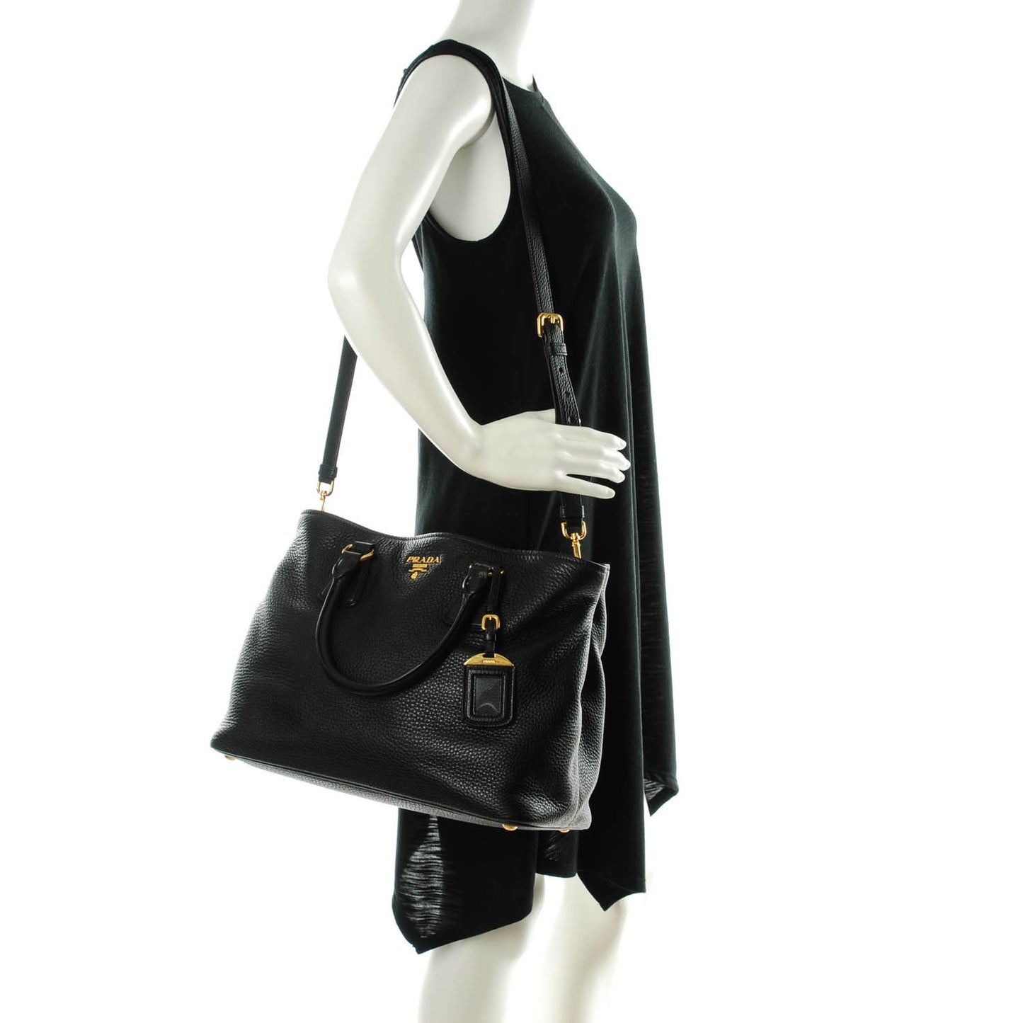 Vitello Daino Tote Nero Black