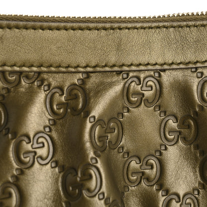 Gucci Metallic Soft Guccissima Signature New Britt Wristlet Green 12 of 14
