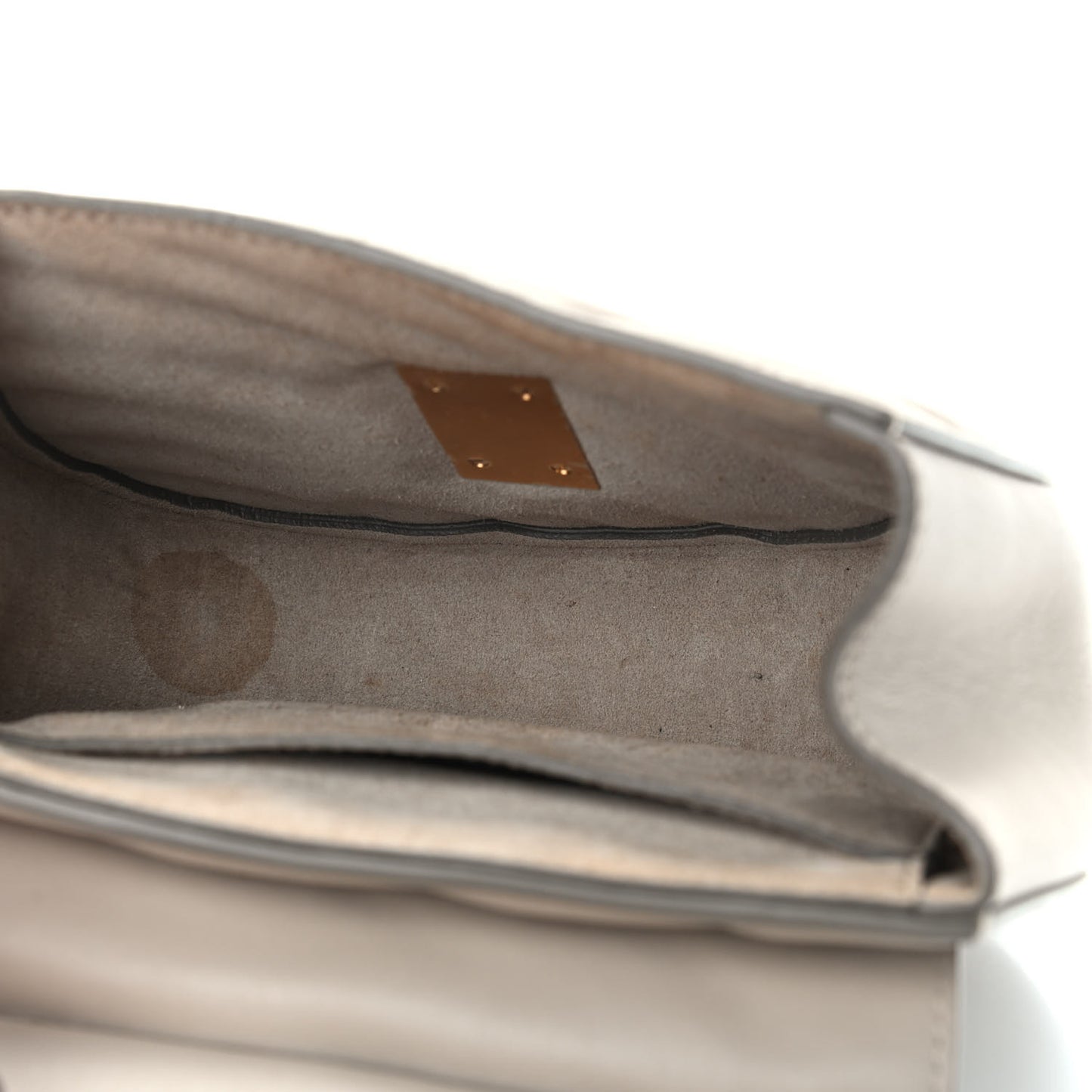 Quilted Calfskin Mini Drew Bijou Shoulder Bag Motty Grey