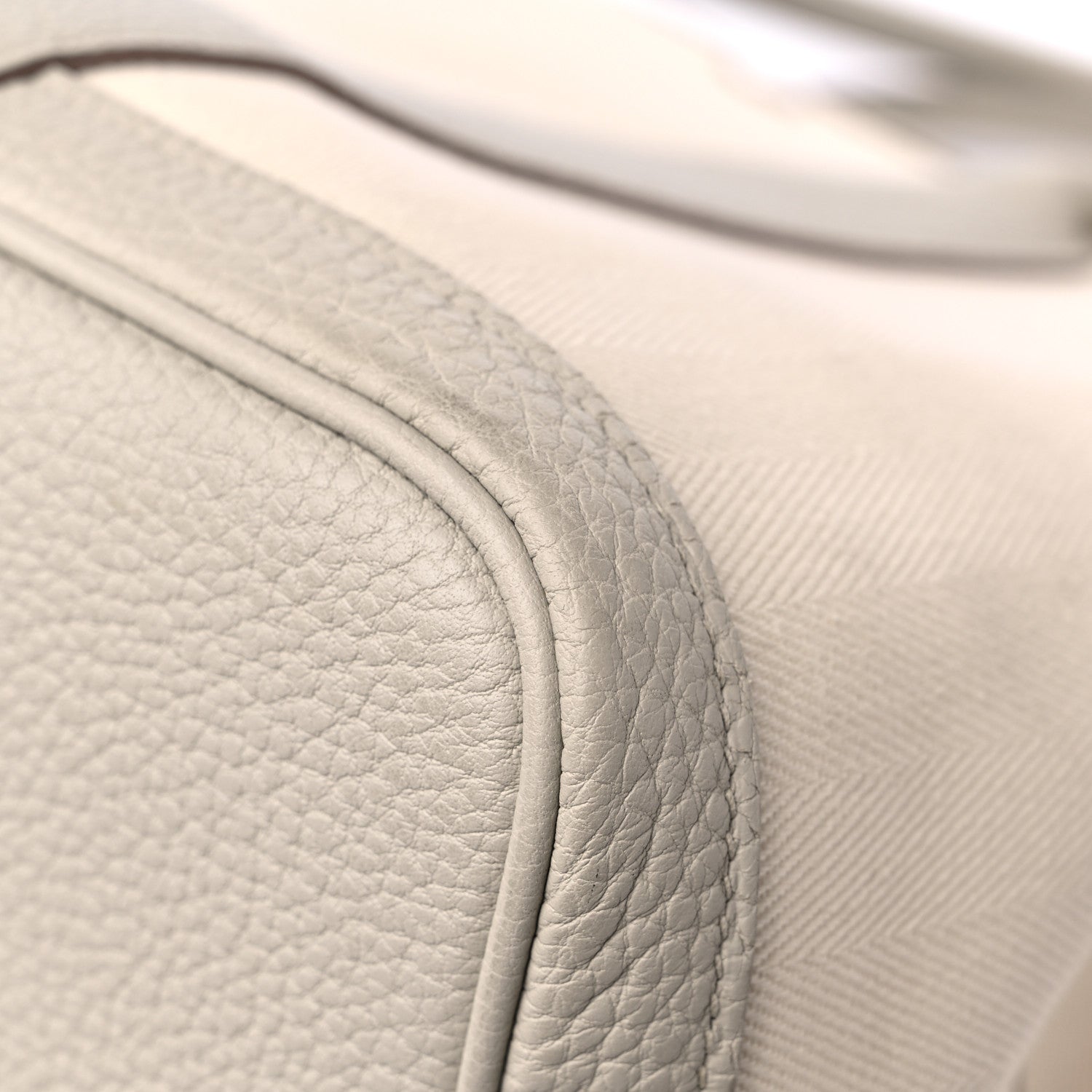 Hermes Chevron Herringbone Toile Negonda Garden Party 36 PM Tote Nata Beton 8 of 13