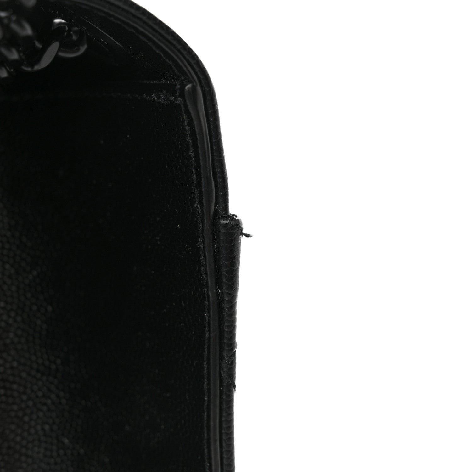 Saint Laurent Grain De Poudre Textured Mixed Matelasse Large Triquilt Monogram Monochrome Satchel Black 12 of 12