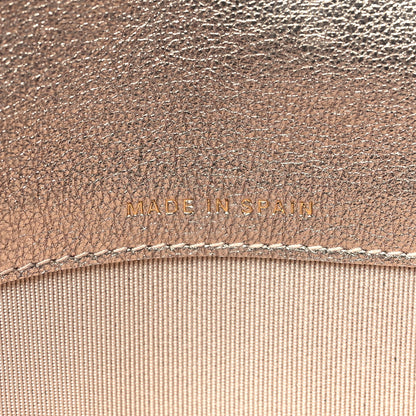 Chanel Metallic Perforated Lambskin Quilted Large Gusset Flap Wallet Light Pink 7 of 13