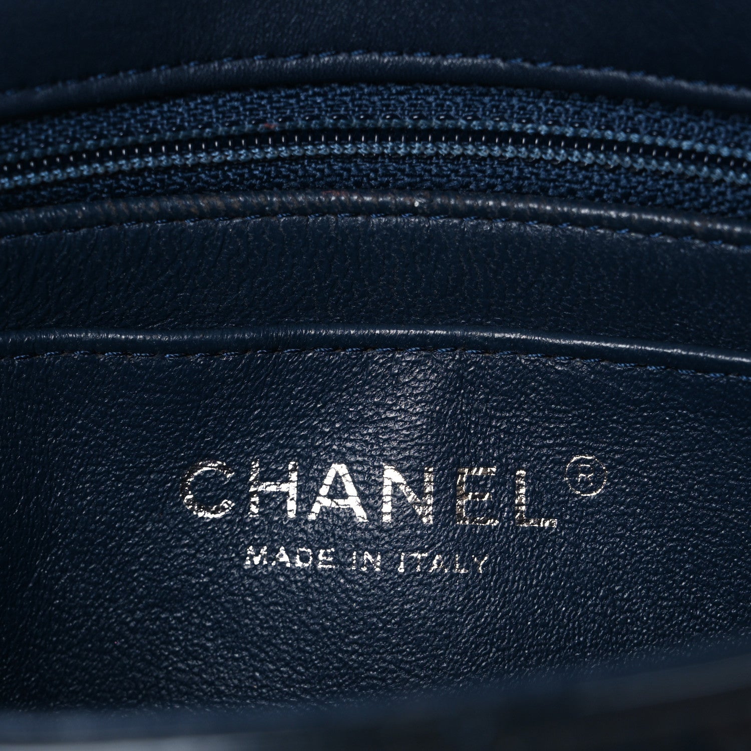 Chanel Patent Calfskin Quilted Mini Rectangular Flap Navy Blue 6 of 11