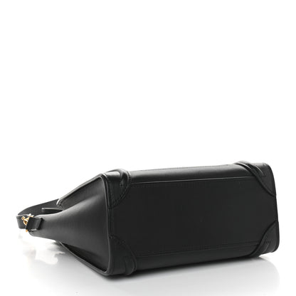 Celine Smooth Calfskin Nano Luggage Black 4 of 10