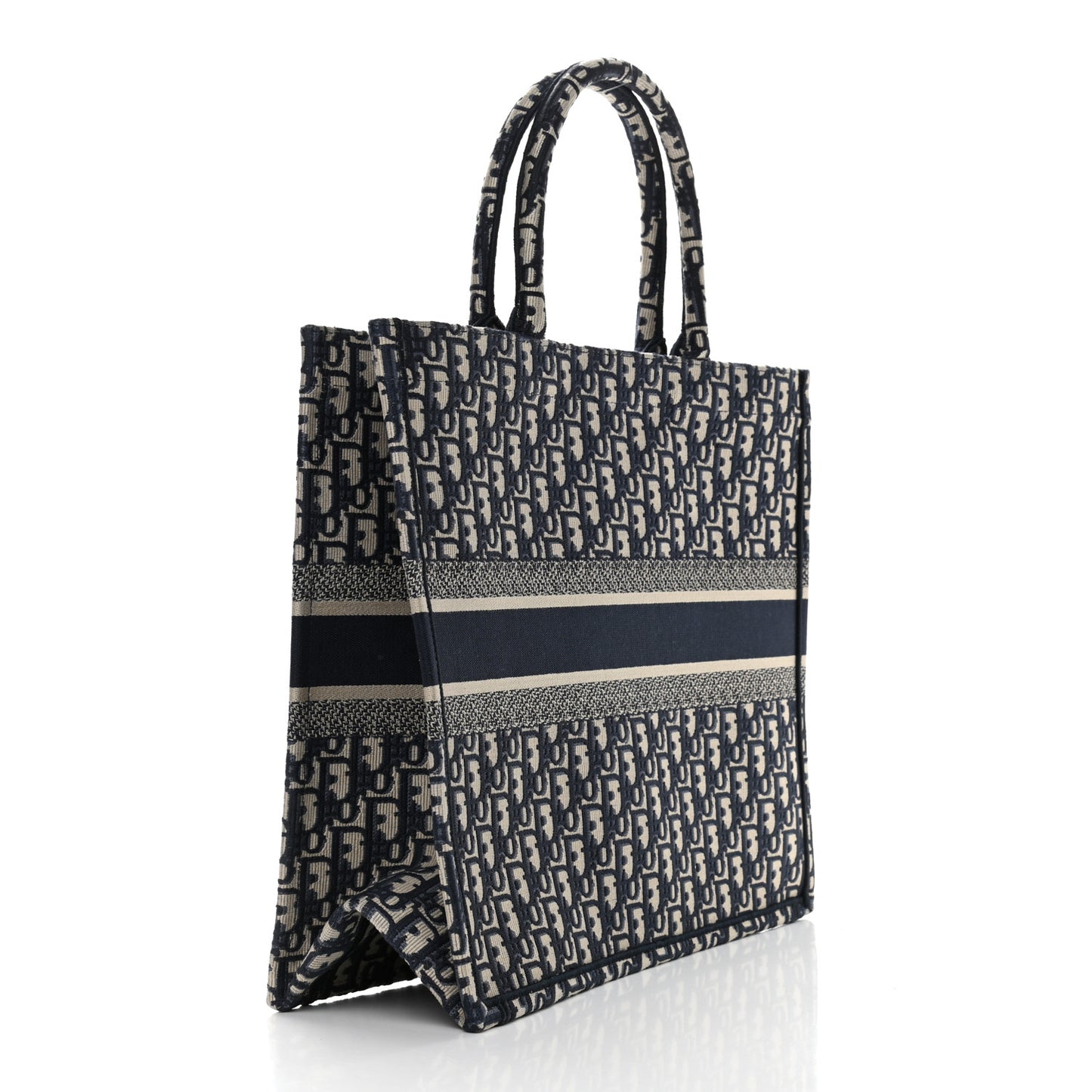 Oblique Book Tote Blue Multicolor