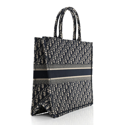Christian Dior Oblique Book Tote Blue Multicolor 3 of 9