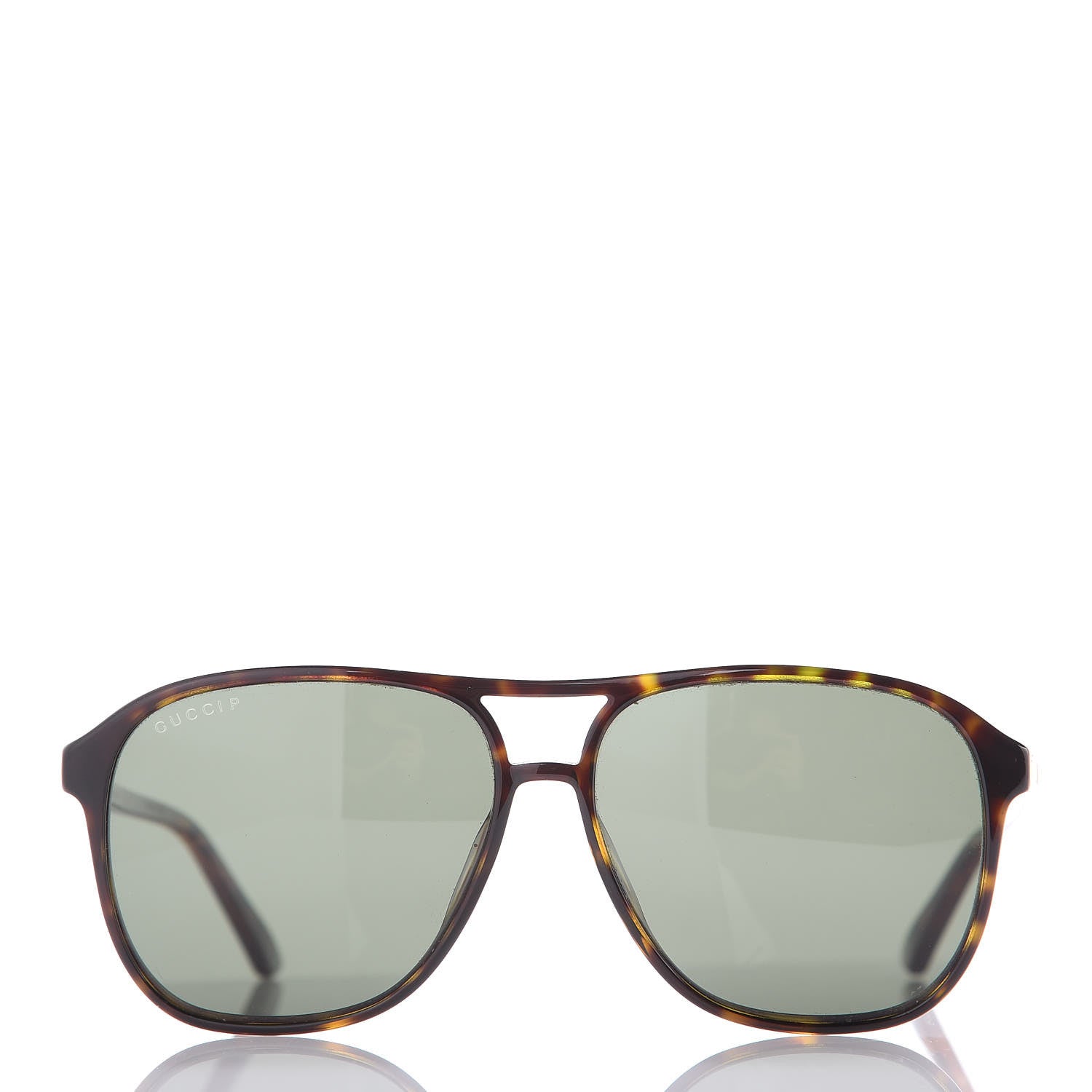 Gucci Web GG Polarized Aviator Sunglasses GG0016S Tortoise 3 of 6