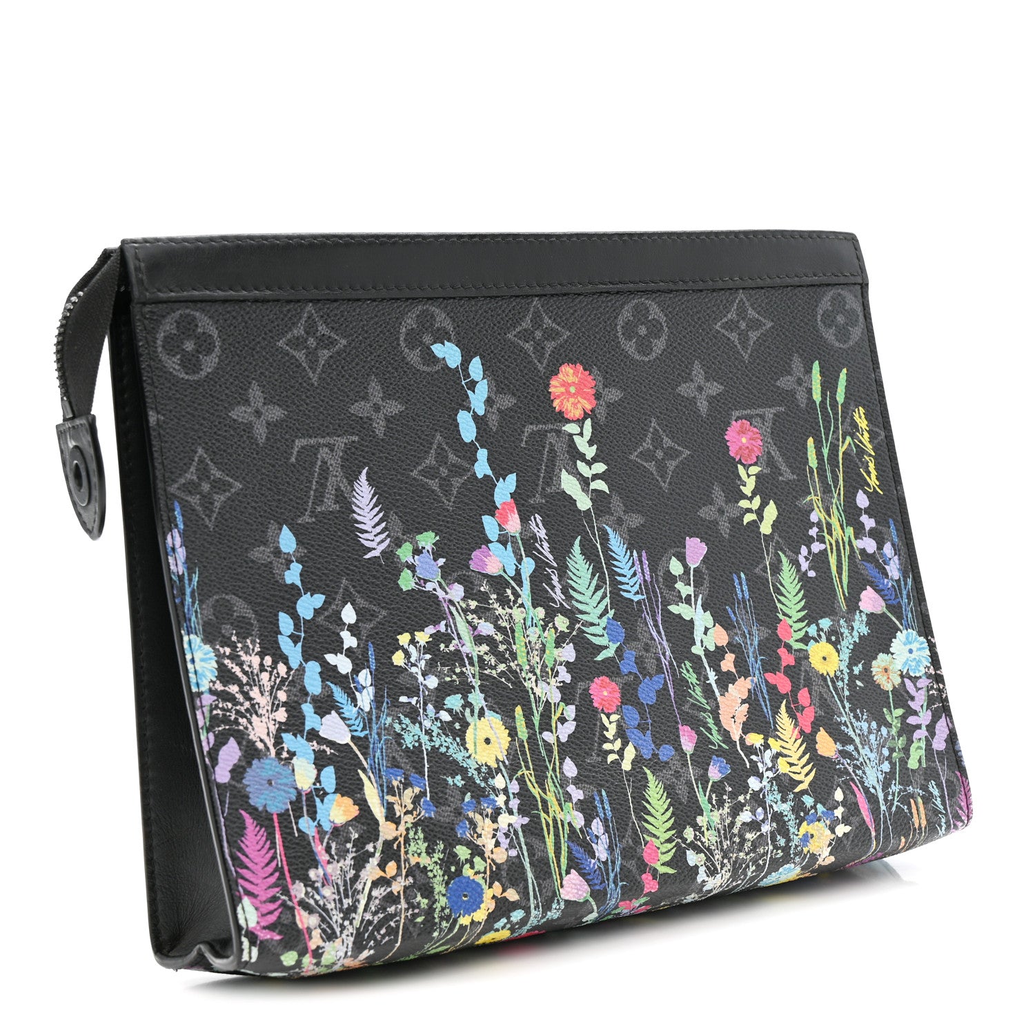 Louis Vuitton Monogram Eclipse Folia Pochette Voyage MM 3 of 10