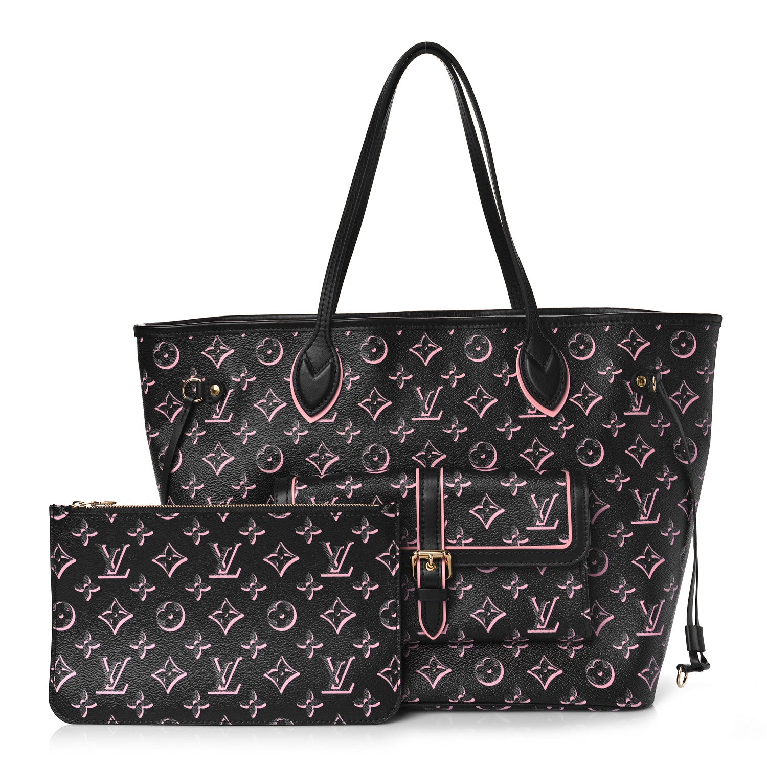 Louis Vuitton Monogram Fall For You Neverfull MM Black 1 of 9