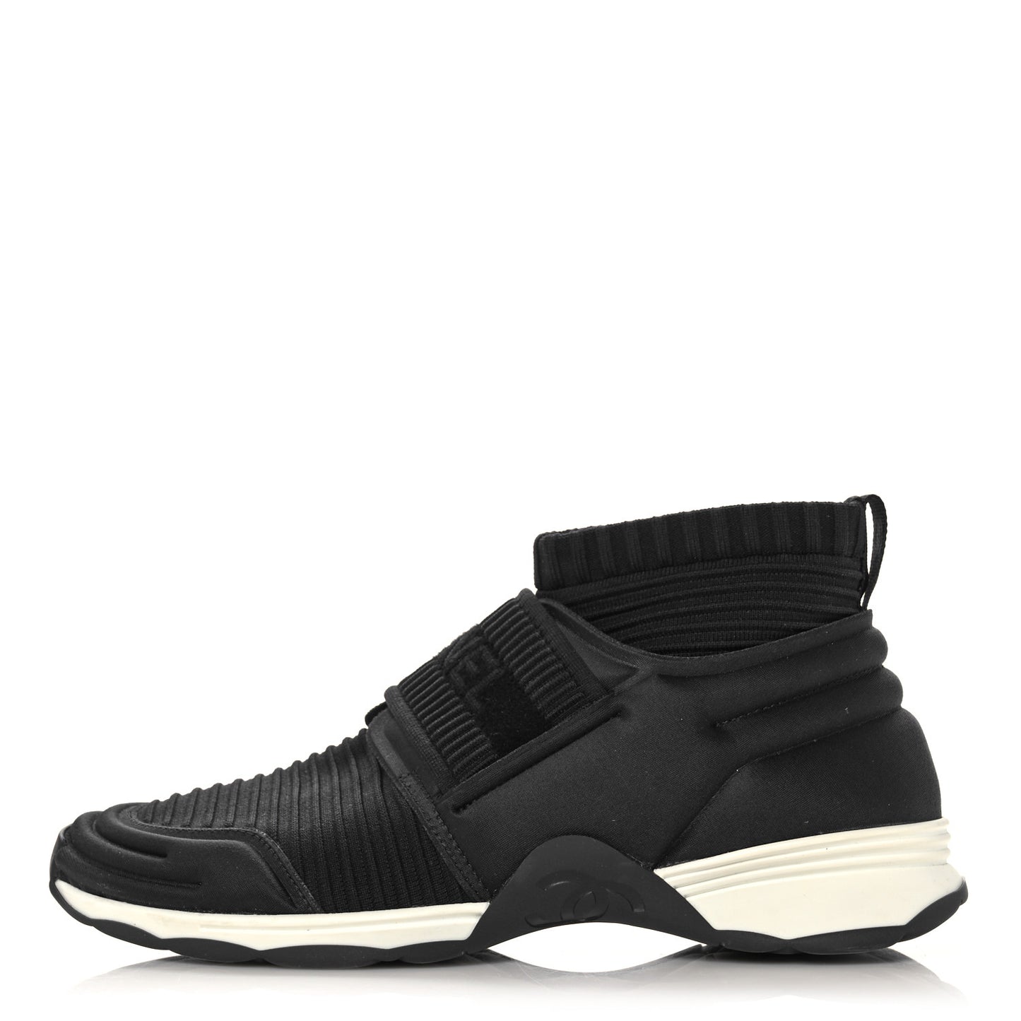 Stretch Fabric CC Sneakers 38.5 Black