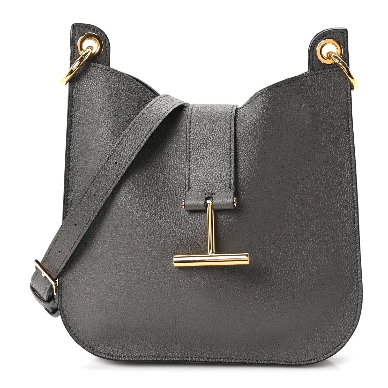 Tom Ford Grain Calfskin Small Tara Crossbody Graphite 1 of 10