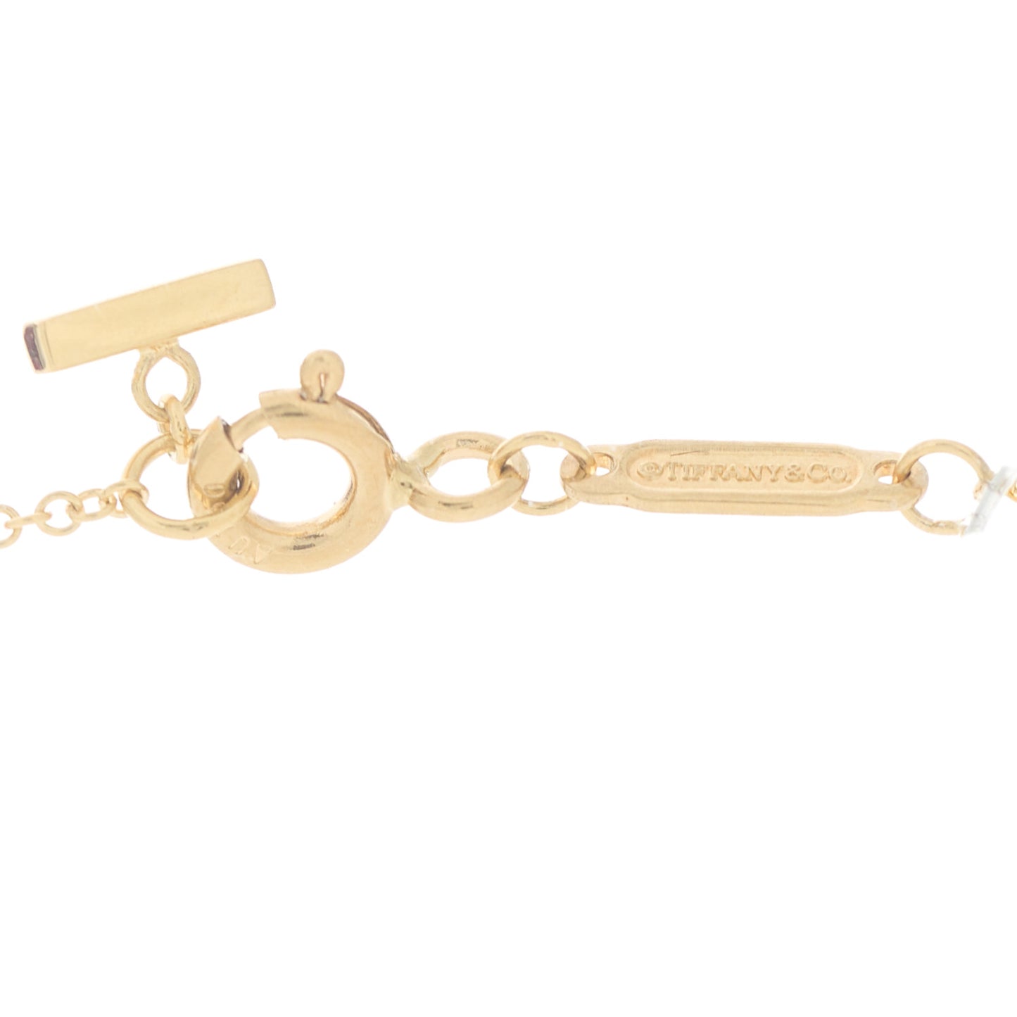 18K Yellow Gold Large T Smile Pendant Necklace
