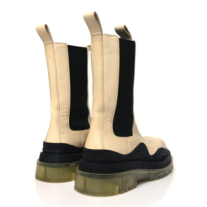 Bottega Veneta Calfskin The Tire Chelsea Boots 40.5 Vaseline Black Transparent 5 of 11