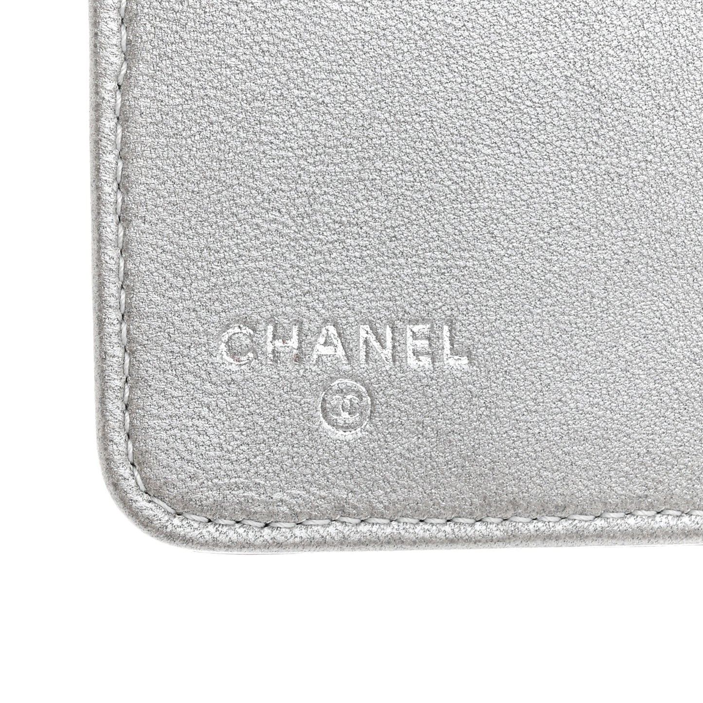 Lambskin Camellia Embossed Medium Agenda Cover Black