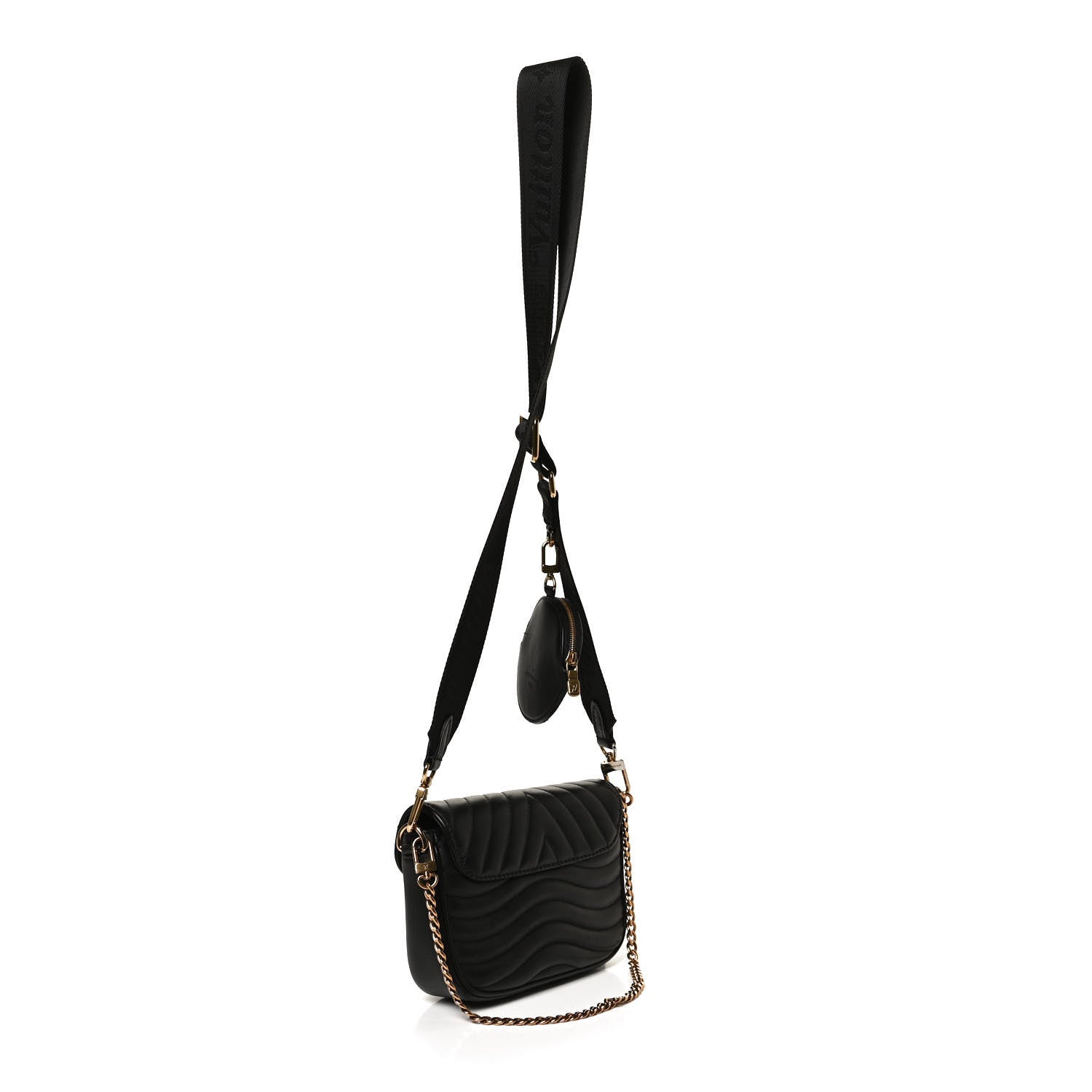 Louis Vuitton Calfskin New Wave Multi Pochette Black 3 of 11