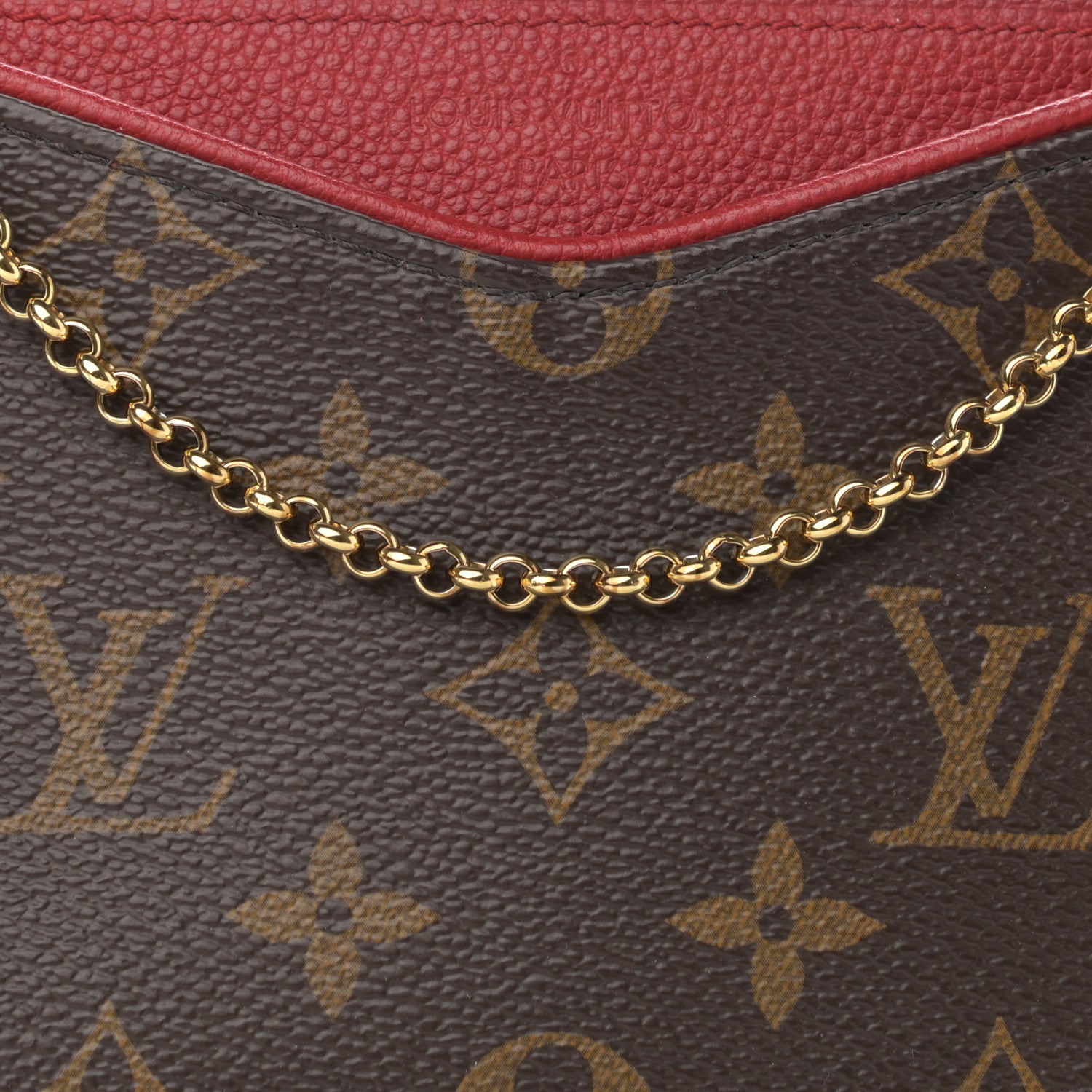 Louis Vuitton Monogram Pallas Clutch Cherry 7 of 9