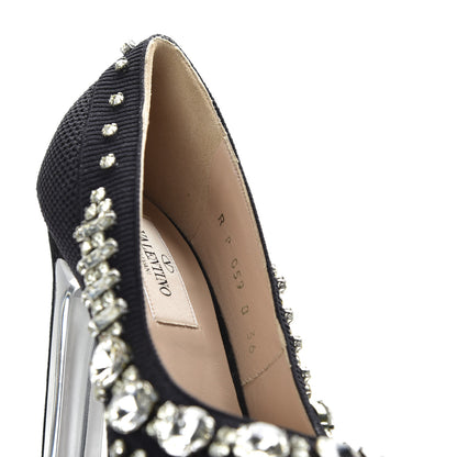Valentino Garavani Mesh Crystal Embellished Pumps 36 Black 9 of 9