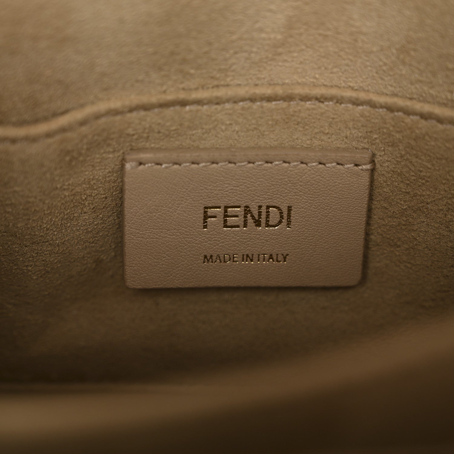 Fendi Vitello Liberty Bi-Color FF 1974 Embossed Small Kan U Shoulder Bag Maya Black 6 of 13