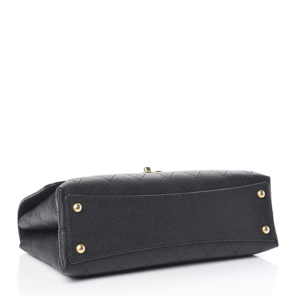 Chanel Grained Calfskin Stitched Flap Black 4 of 10