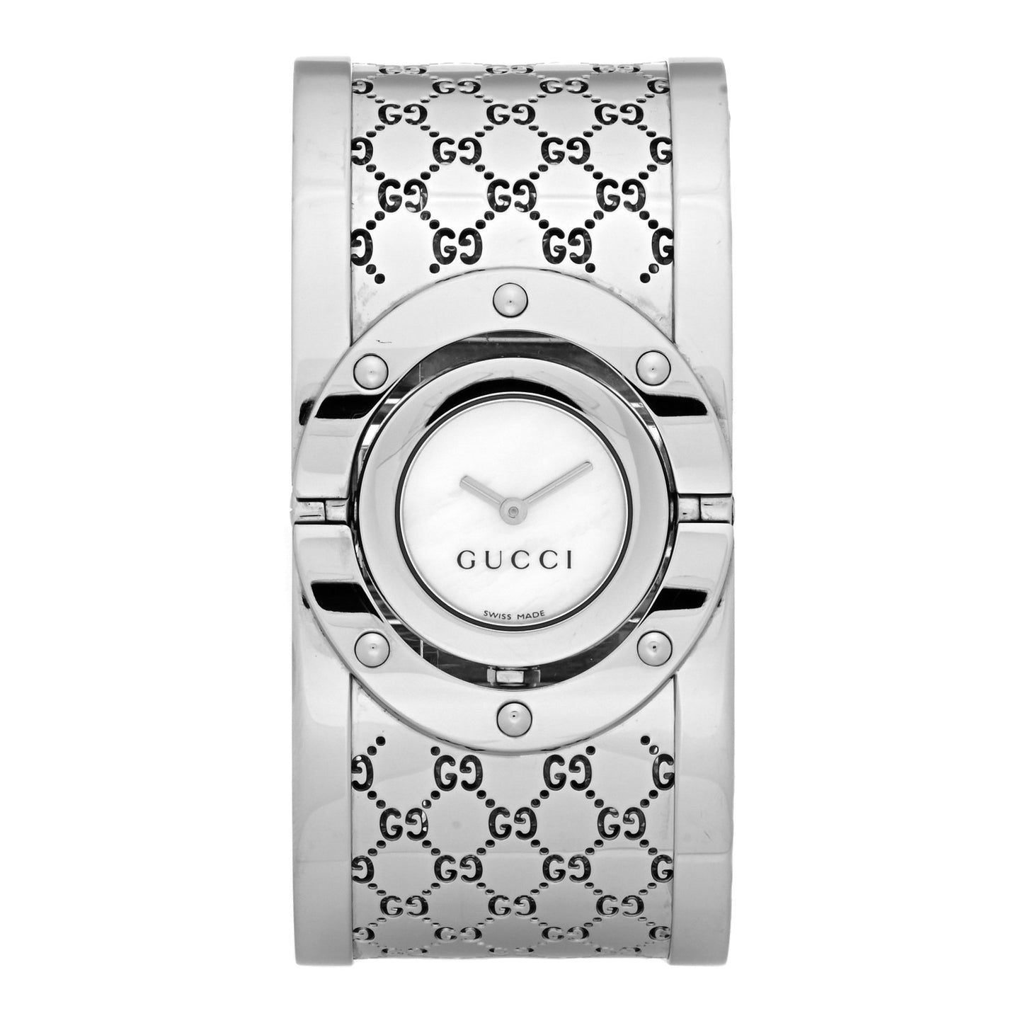 Stainless Steel Mother of Pearl 33mm Twirl Quartz Watch