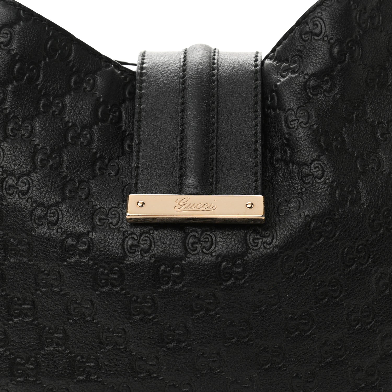 Gucci Guccissima Large New Ladies Web Hobo Black 8 of 11