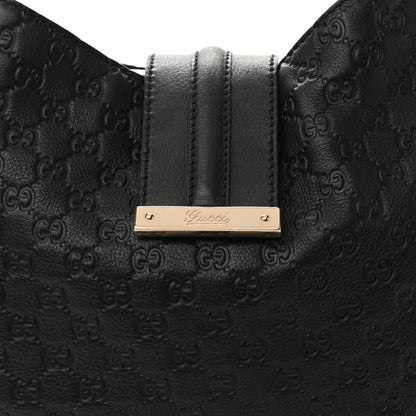Gucci Guccissima Large New Ladies Web Hobo Black 8 of 11