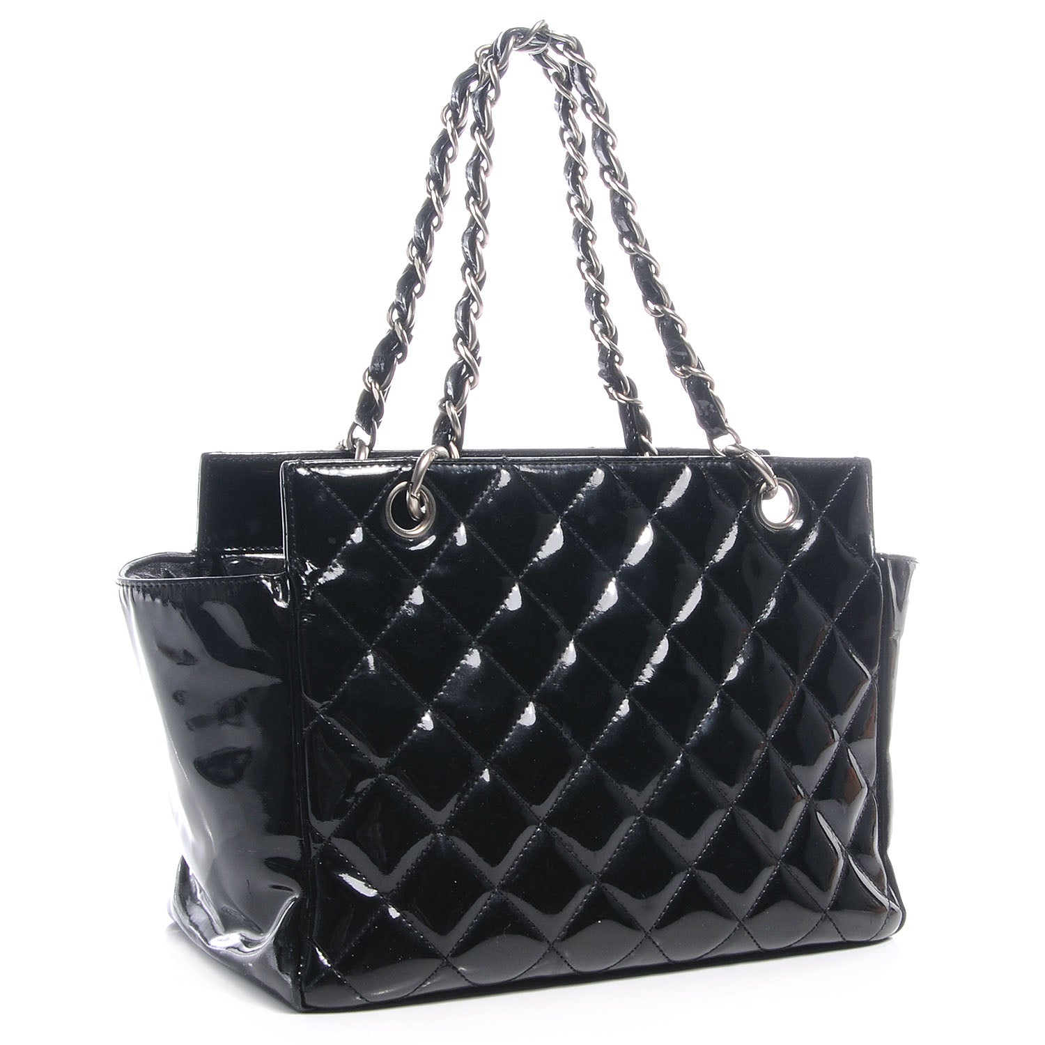 Chanel Patent Petit Timeless Shopping Tote PTT Black 3 of 7
