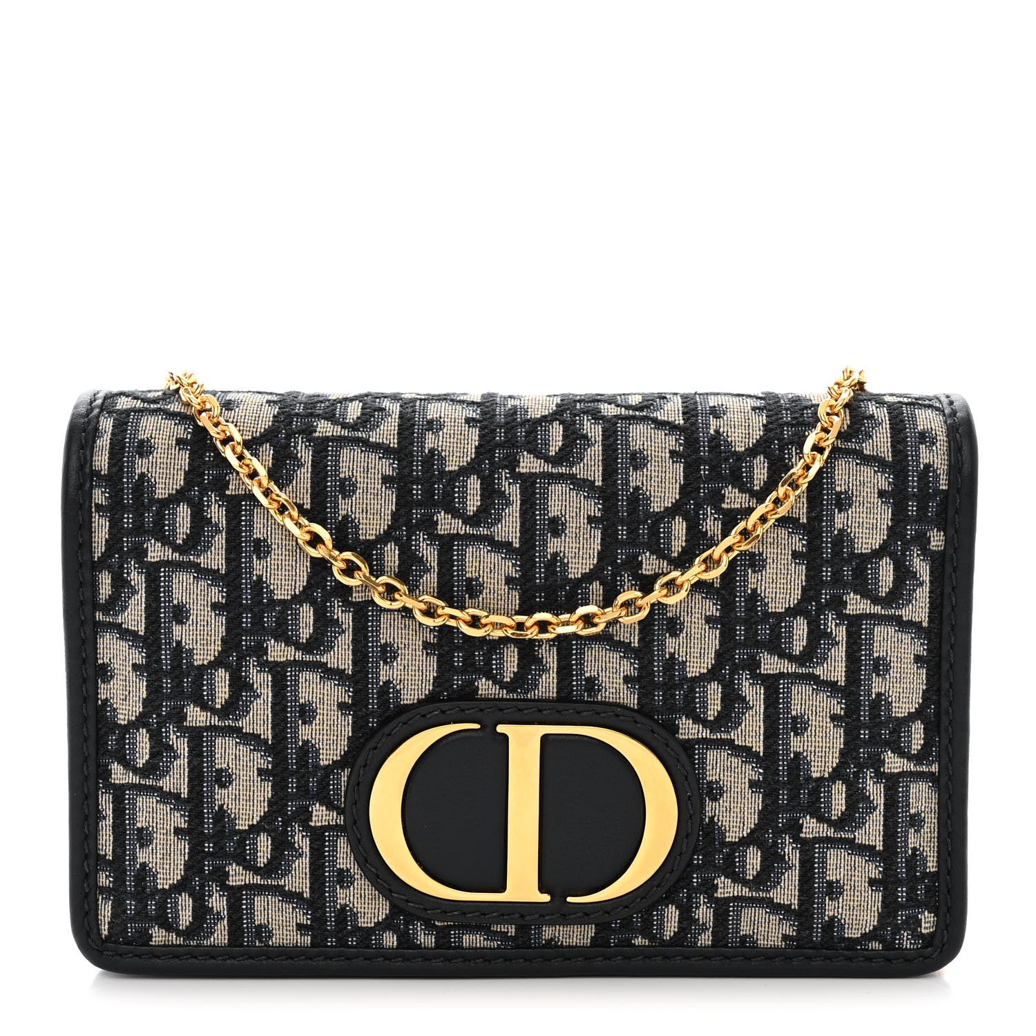 Christian Dior Oblique 30 Montaigne 2-In-1 Pouch Blue 1 of 10
